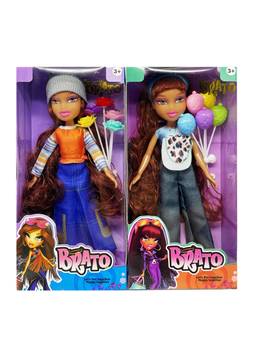 OMG BRATZ (Bratz)   Siri musim panas 10 inci kaki besar paha badan padat kepala besar boneka Baez dengan belon