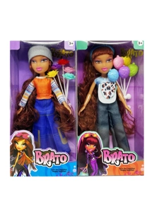 OMG BRATZ adalah   Musim panas seri 10 inci kaki besar paha padat kepala besar boneka Baez dengan balon