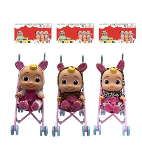 14 Inch Cococomelon Super Baby dengan 4 lagu tema yang berbeza [120 saat] COCO dengan kereta besar