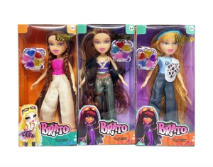 OMG BRATZ รองเท้าบูท   ซัมเมอร์คอลเลคชั่น 10 นิ้วเท้าขนาดใหญ่ต้นขาของแข็งตุ๊กตาหัวใหญ่กับน้ํามันแต่งหน้าจริง