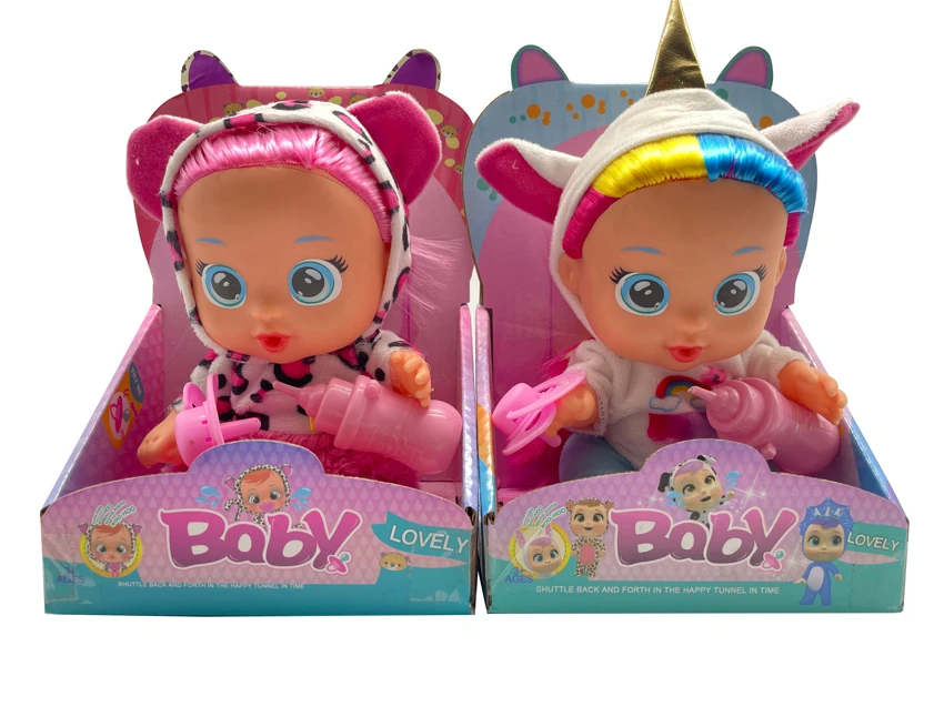 Edisi mewah 14 generasi 10 inci dengan muzik empat suara cry Babies-Tutti Fritti dengan fungsi air mata mengalir, dengan botol susu menyerap air, dengan puting. Fungsi pemanas dengan tali bulu. Pakaian 2 potong, 2 potong, 2 potong