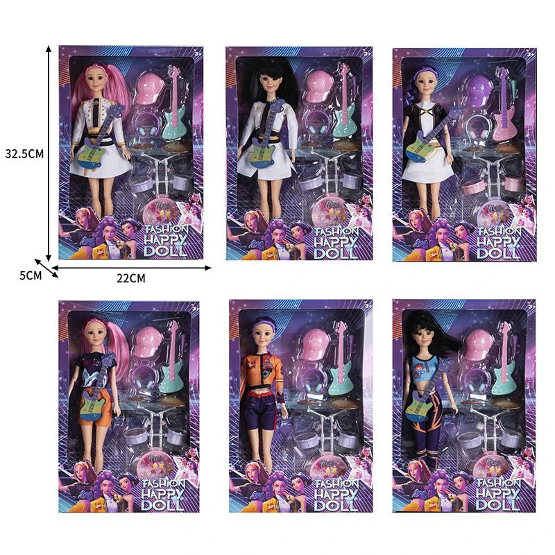 11 Inch Solid Body 3D Eyes K-POP Demon Hunting Girl Group Doll with Accessories 6 Styles Assorted
