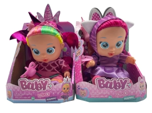 Edisi Deluxe 14th Generation 10 - Inch Bib dengan empat suara musik cry Babies-Tutti Fritti dengan fungsi aliran air mata, dengan botol serap air, dengan puting. Fungsi pemanasan dengan sabuk fluff. Fungsi pemanasan dengan sabuk fluff. Fungsi pemanasan dengan sabuk fluff. Pakaian 2 potong set 2 campuran