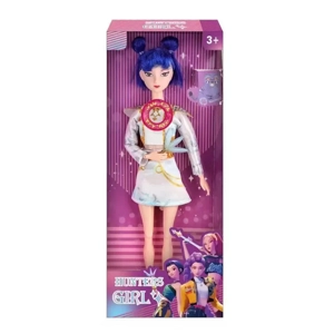 K-POP Demon Hunter Girl Group Animation 11.5-inch 12-joint Solid Rumi Performance Barbie with Colorful Lights, Theme Song and Weapon