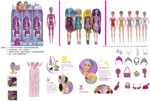 11.5" Bath Bomb Doll with 10 Surprise Accessories, 4 Random Styles Assorted 6PCS