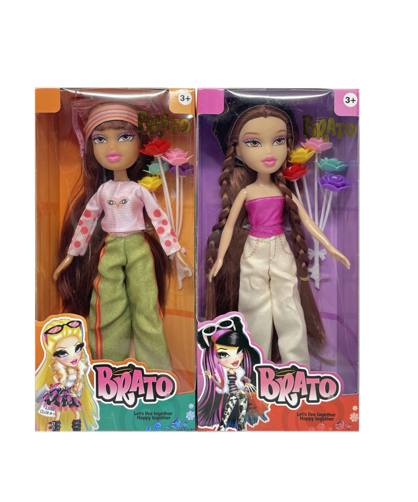 OMG BRATZ adalah   Musim panas seri 10 inci kaki besar paha padat kepala besar boneka Baez dengan balon