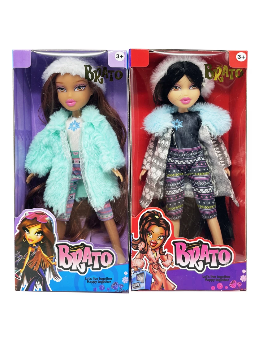 OMG BRATZ รองเท้าบูท   ฤดูหนาวชุด 10 นิ้วเท้าขนาดใหญ่ต้นขาทึบหัวใหญ่ตุ๊กตา
