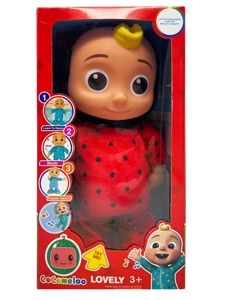 22 Inch Solid Body Electric Cocomelon Ladybug Baby Function Description [Can Walk. Can Sing 4 Songs, Can Laugh, Can Dance] Batteries Not Included