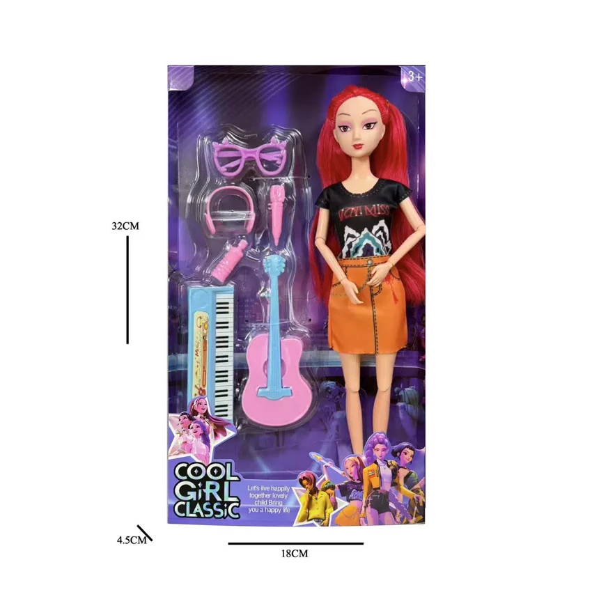K-POP Witch Hunt versi animasi 11,5 inci 12 sendi tubuh padat Romi Rumi bernyanyi Barbie dengan aksesoris penyedot plastik