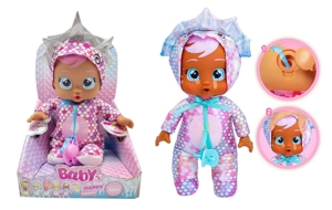 Premium 1 kepada 1 12 inci kepala kapas kapas kapas kapas tangan dengan air mata sebenar. Kristal piyama Tiranosaurus menangis anak patung dengan muzik empat suara cry Babies-Tutti Fritti dengan ciri air mata mengalir, dengan pacifier