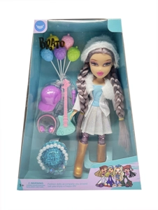 OMG BRATZ adalah   Musim dingin seri 10 inci kaki besar paha padat boneka boneka kepala besar dengan balon dengan batu set 4 potong dengan topi