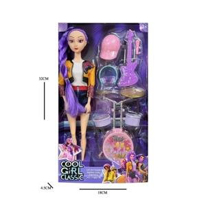 K-POP Perburuan Sihir Versi Animasi 11.5 inci 12 sendi Romium Rumi bernyanyi Barbie tali pinggang aksesori plastik
