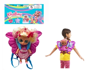 High-Grade Large Butterfly Backpack kindikids - High-Grade 1:1 16" Spring Body, Glass Eyes, Full Vinyl Kindi Doll (Doll with Head-Shaking Function)