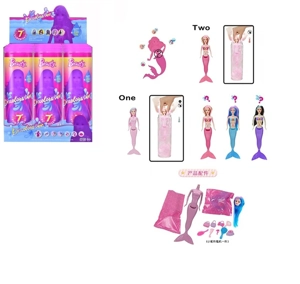 11.5" Solid Bath Bomb Doll with Various Surprise Accessories, 360掳 Rotatable, 3 Random Styles Assorted 6PCS