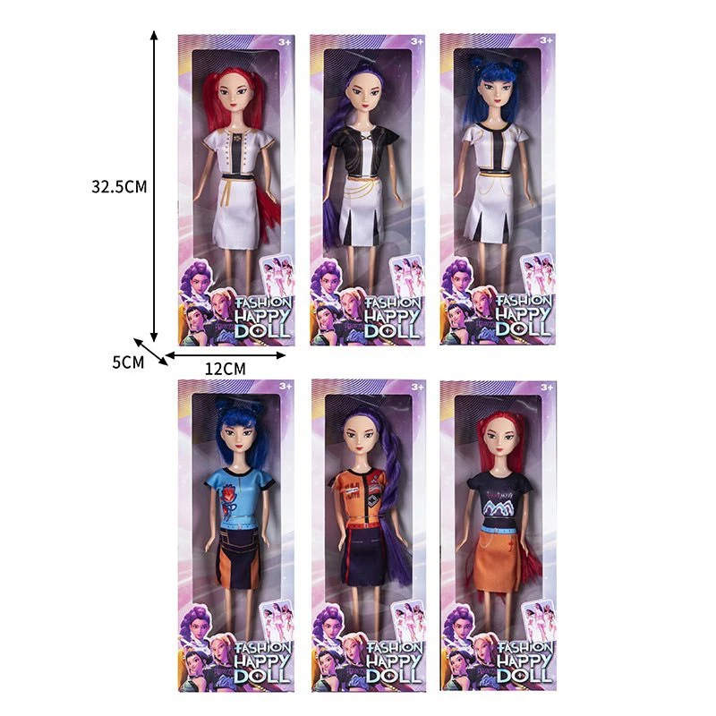 11 Inch Solid Body K-POP Demon Hunting Girl Group Doll 6 Styles Assorted