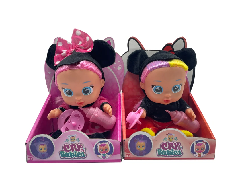 Edisi mewah 14 generasi 10 inci dengan muzik empat suara cry Babies-Tutti Fritti dengan fungsi air mata mengalir, dengan botol susu menyerap air, dengan puting. Fungsi pemanas dengan tali bulu. Pakaian 2 potong, 2 potong, 2 potong
