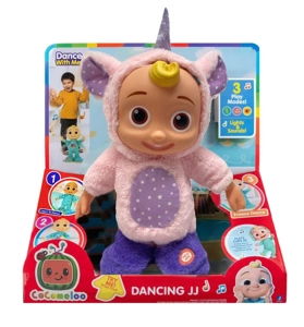 22 Inch Solid Body Electric Cocomelon Pink Unicorn Function Description [Can Walk. Can Sing 4 Songs, Can Laugh, Can Dance] Batteries Not Included