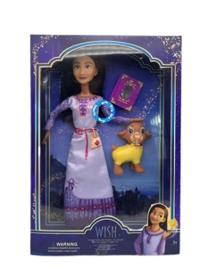 11.5 9 inci sendi badan pepejal Disney Wish bintang aneh dengan bintang keinginan anjing peliharaan, bintang keinginan buku sihir dengan bintang keinginan lagu tema