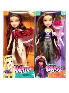 OMG BRATZ adalah   Musim panas seri 10 inci kaki besar paha padat kepala besar boneka Baez dengan buket bunga asli