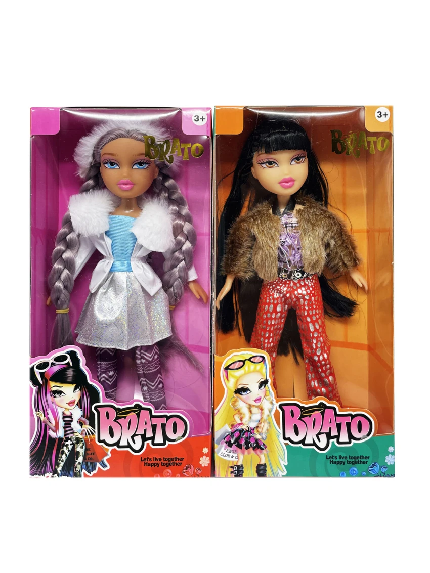 OMG BRATZ รองเท้าบูท   ฤดูหนาวชุด 10 นิ้วเท้าขนาดใหญ่ต้นขาทึบหัวใหญ่ตุ๊กตา