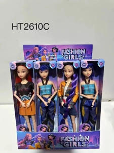 K-POP Demon Hunter Girl Group Live Action 11.5-inch 9-joint Solid Rumi Performance Barbie, 3 styles 12 PCS assorted