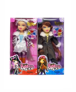 OMG BRATZ รองเท้าบูท   ฤดูหนาวชุด 10 นิ้วเท้าขนาดใหญ่ต้นขาทึบหัวขนาดใหญ่ตุ๊กตา กับน้ํามันแต่งหน้าที่มีชีวิต