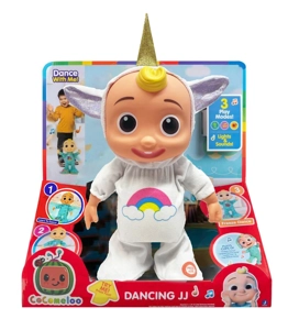 22 inci padat listrik cocomelon bayi unicorn Deskripsi fungsi [bisa berjalan. Aku bisa menyanyikan empat lagu, tertawa dan menari.