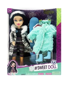 OMG BRATZ รองเท้าบูท   ชุดฤดูหนาว 10 นิ้วเท้าขนาดใหญ่ต้นขาของแข็งตุ๊กตาหัวใหญ่กับชุดสเก็ตน้ําแข็งพร้อมเสื้อผ้าตุ๊กตา