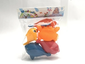 Bath Vinyl Squeeze Squeaky Marine Animal, 6 PCS