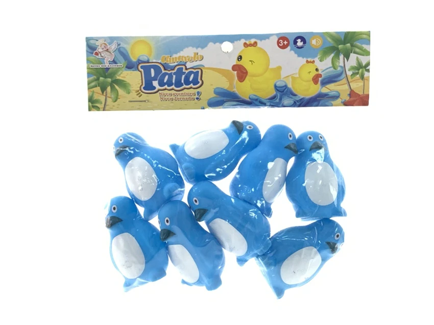 Bath Vinyl Squeeze Squeaky Penguin, 8 PCS