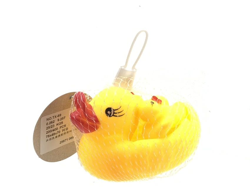 Bath Vinyl Squeeze Squeaky Small Mother Duck, 4 PCS Set