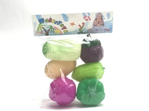 Bath Vinyl Squeeze Squeaky Vegetable Toy, 6 PCS