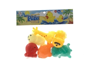 Bath Vinyl Squeeze Squeaky 6 Mixed Animal PCS