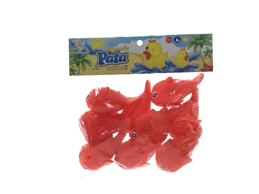 Bath Vinyl Squeeze Squeaky Red Fish, 9 PCS