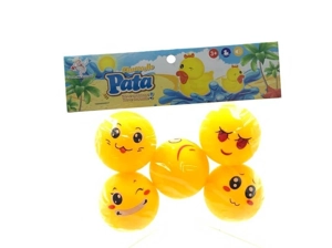 Bath Vinyl Squeeze Squeaky Expression Ball, 5 Mixed PCS