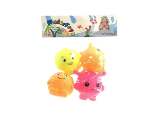 Bath Vinyl Squeeze Squeaky Animal, 4 PCS