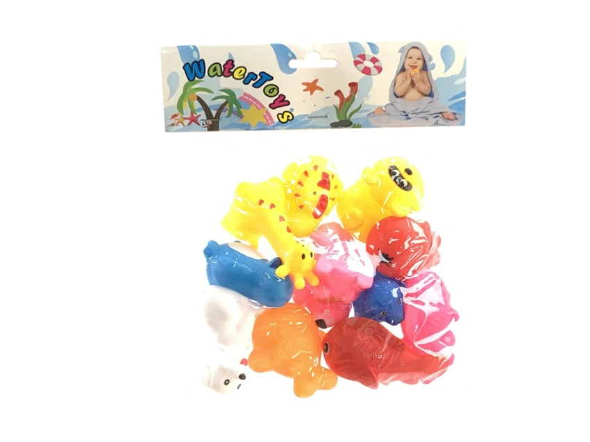 Bath Vinyl Squeeze Squeaky Small Animal, 12 PCS