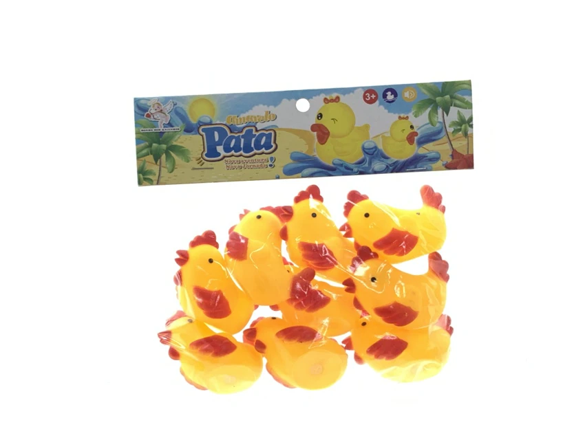 Bath Vinyl Squeeze Squeaky Rooster, 9 PCS