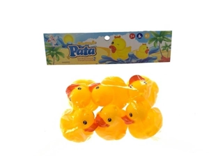 Bath Vinyl Squeeze Squeaky Fluffy Duck, 6 PCS