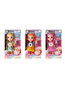 Non-Infringement 14-inch 5-Joint Hollow Body Baby Sweetheart Girl Doll, with Music, Nail Accessories and Crown, 3 Styles Mixed Pack
