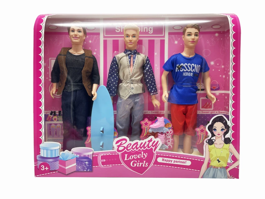 2023 Live Film 11,5 inci Solid Body BarBie Bintang Pria Barbie 3 campuran, dengan skateboard dan sepatu skat