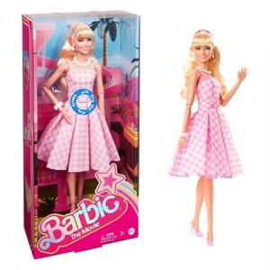 2023 Live-action Movie Version 11.5-inch 12-joint solid body theme music Barbie star doll with hat.