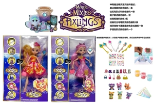 Magic Mixies Series 10-inch 12-joint solid body magic elf doll, equipped with 7 different surprise accessories, 2 styles mixed pack.