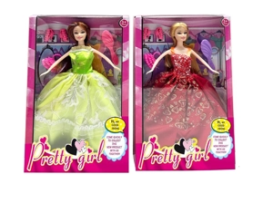 2023 Live-action Movie Version 11.5-inch solid body flexible hand high-grade evening gown Barbie doll with shoes, handbag and comb, 2 styles mixed pack.