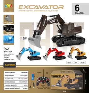 6-channel Remote Control Alloy Bucket Engineering Vehicle