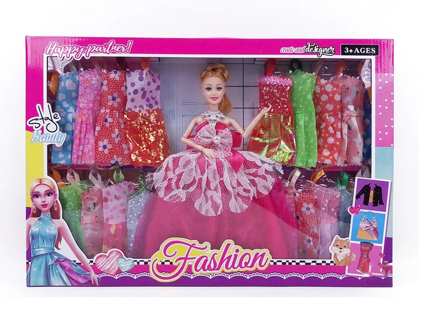 High-grade 11.5-inch 9-joint solid body grand wedding Barbie with hanging dresses