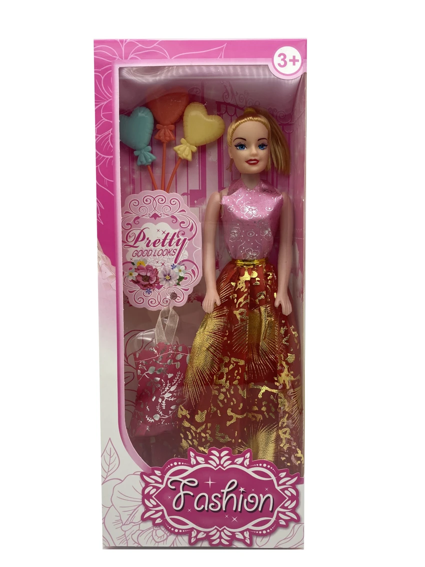 11.5-inch hollow body movable hand Barbie with balloons