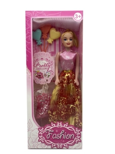 11.5-inch hollow body movable hand Barbie with balloons