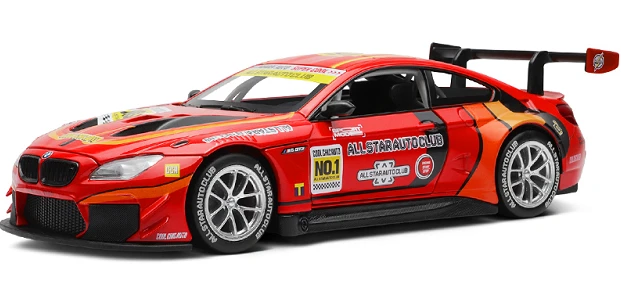1:24 BMW M6 GT3 Alloy Car - Front Wheel No Light & Sound