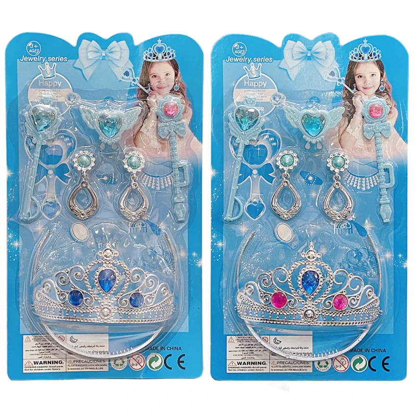 High-grade PVC accessory new teardrop crown + small ornament set, random color